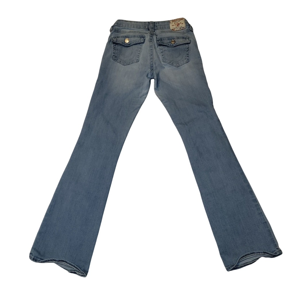 True Religion BECCA Mid Rise Bootcut Jeans Women's Size 27 Light Wash Denim